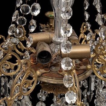 Ljuskrona, oscariansk, omkring 1900.