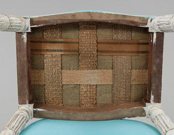 TABURETTER, ett par, gustaviansk stil, omkring 1900-tal.