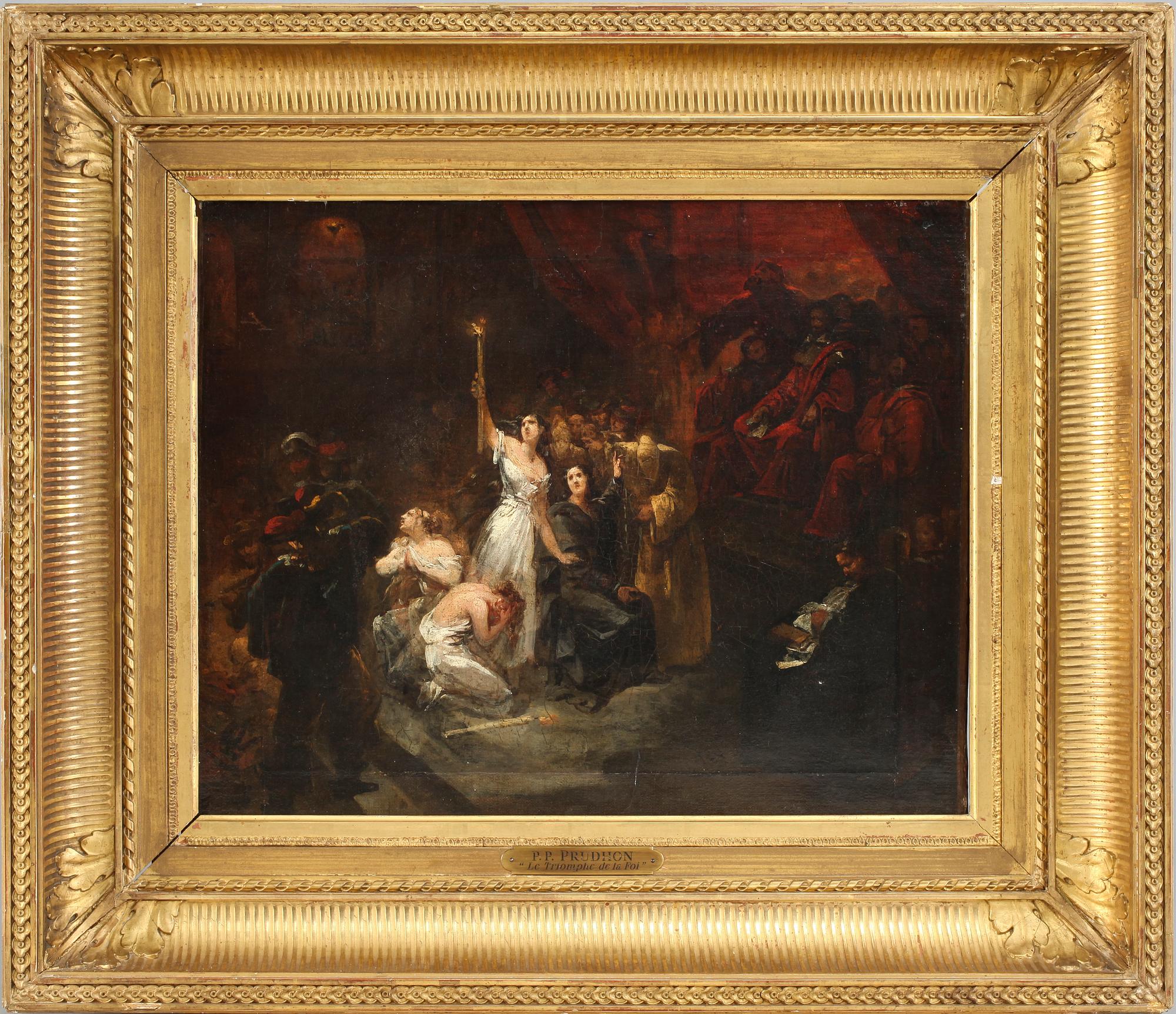 PIERRE PRUD'HON, hans art. Olja på duk, sekelskiftet 1800.