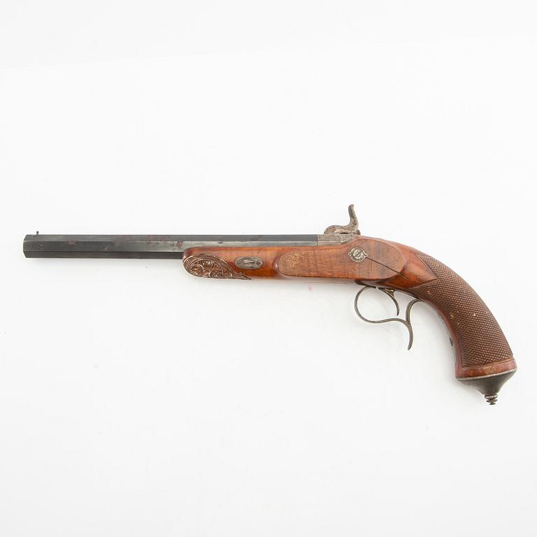 Lock pistol, Belgium 19th century.