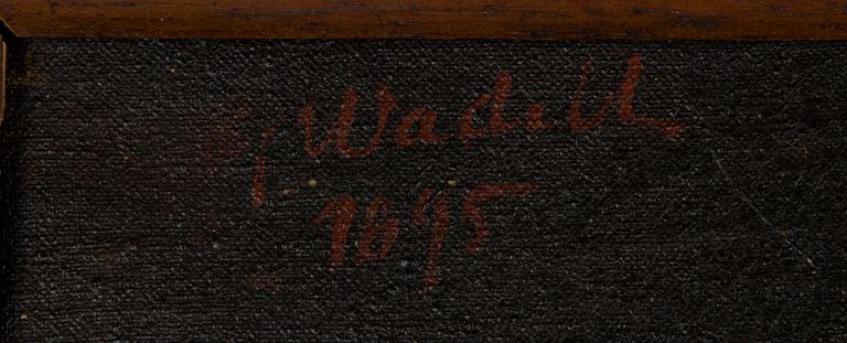 CARL GABRIEL WADELL, oil on canvas, signed and dated 1895.