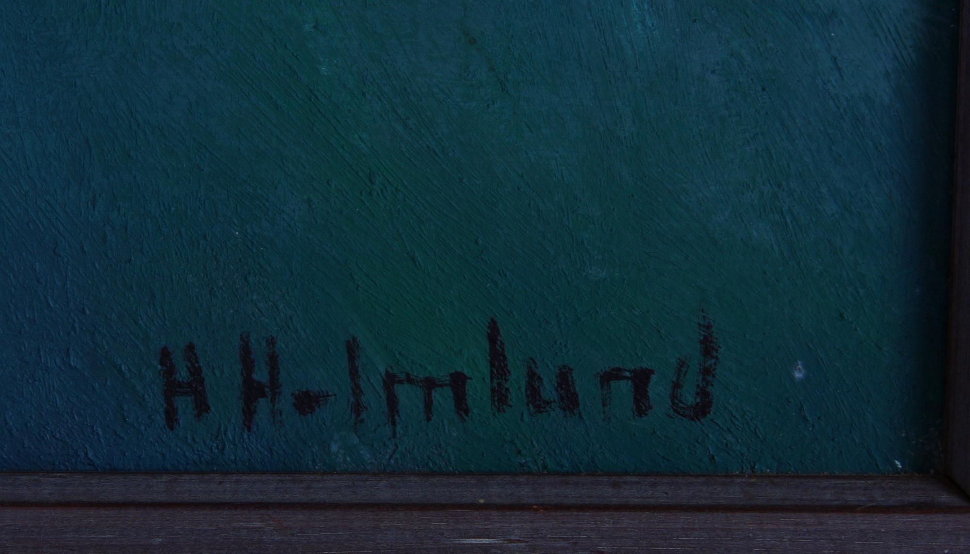 OKÄND KONSTNÄR, H. Holmlund, olja på duk, sign.