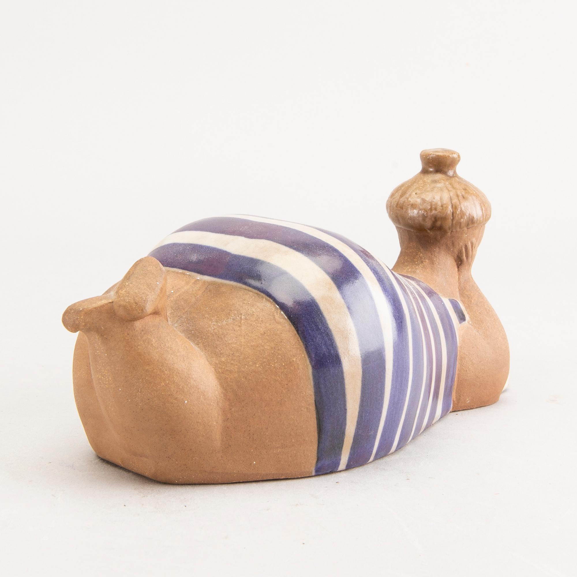 Lisa Larson, figurin, stengods, "Beata" ur serien "ABC-flickorna", Gustavsberg.