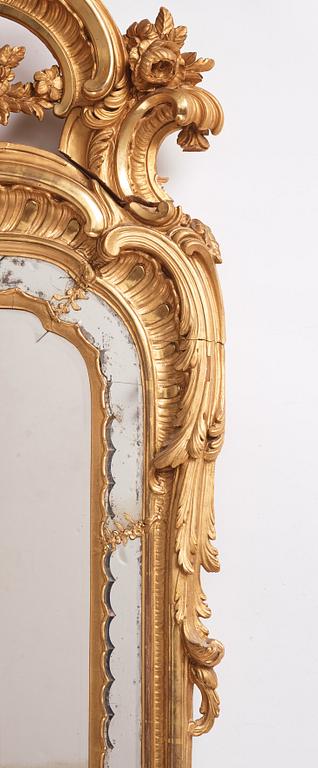 A Swedish Rococo mirror, second part of the 18th century.