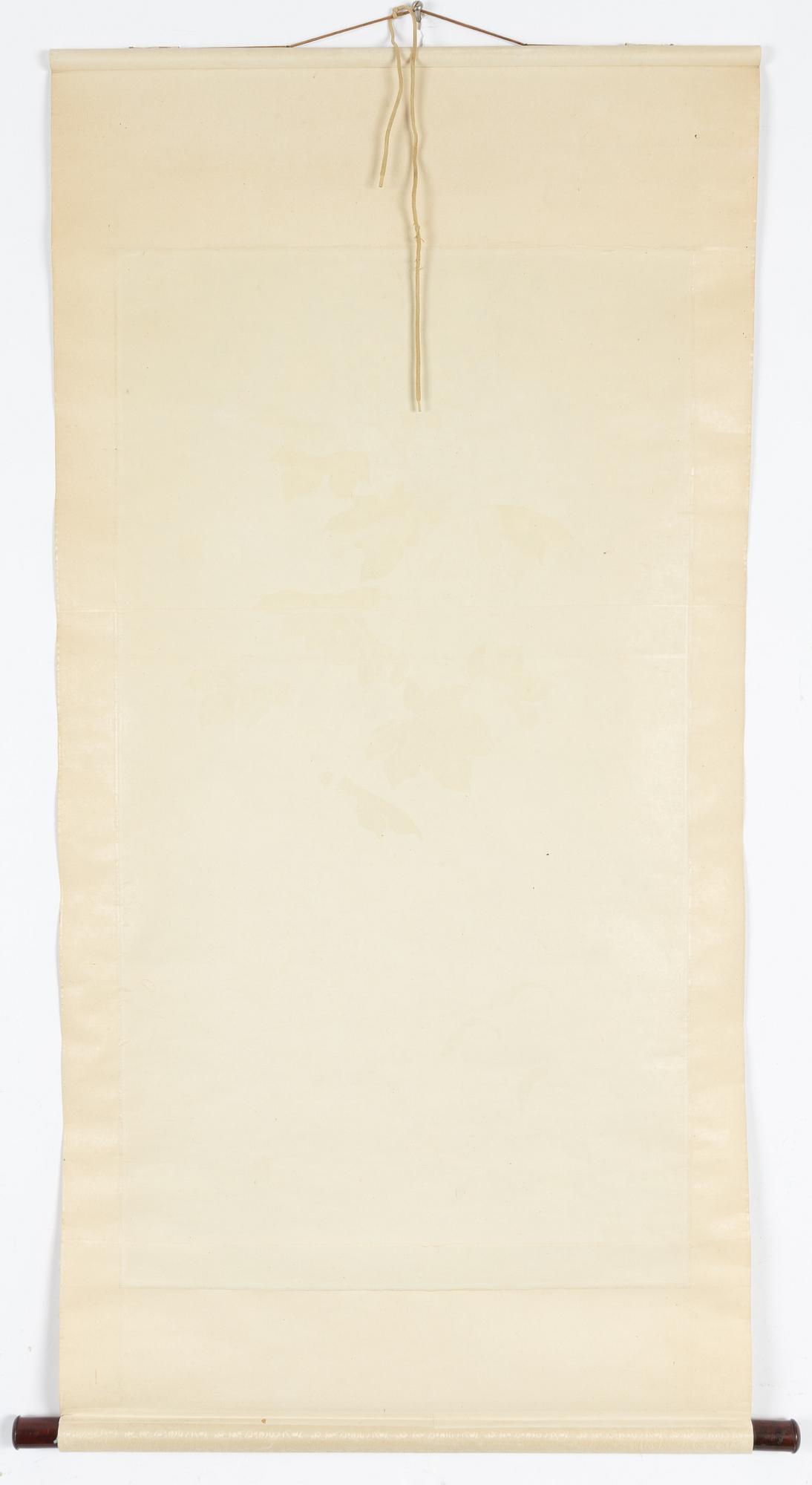 A Chinese scroll painting by unidentified master, four ducks resting by a blooming pond, 20th century.