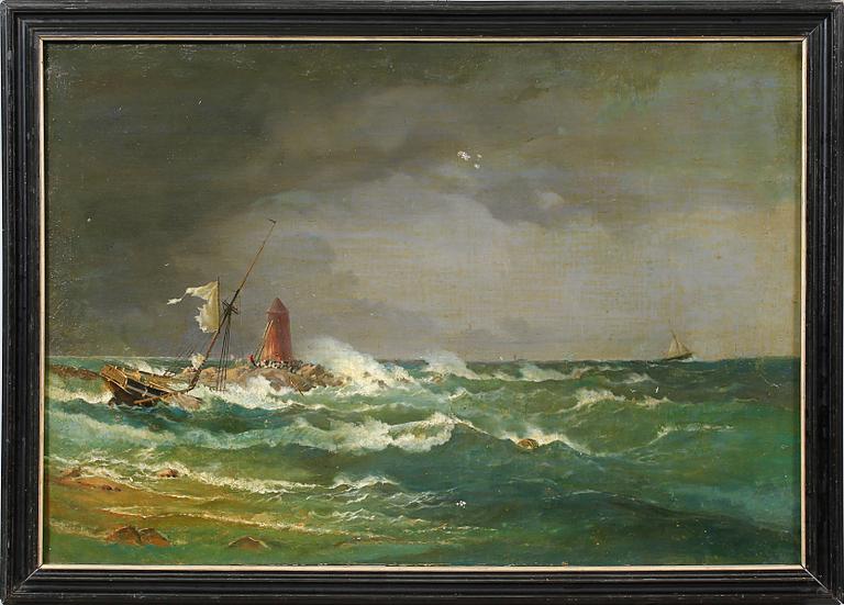 OKÄND KONSTNÄR, olja på duk, osignerad, omkring sekelskiftet 1800/1900.