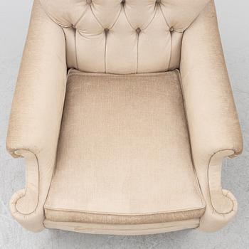 Ralph Lauren Home, armchair with ottoman.