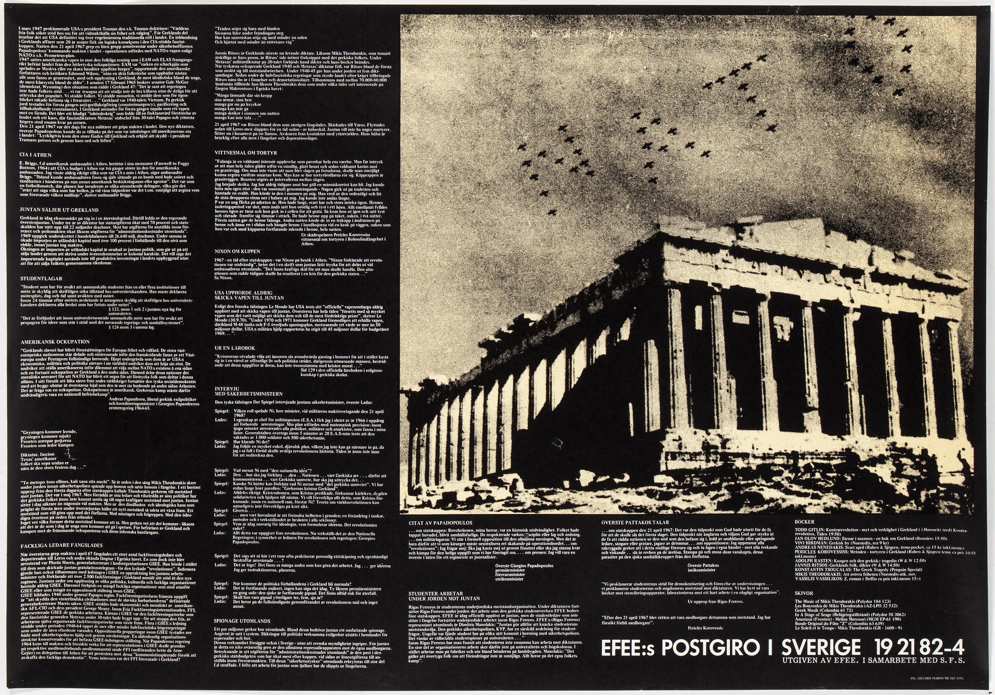 7 political posters mostly from 1960s and 70s, Sweden.