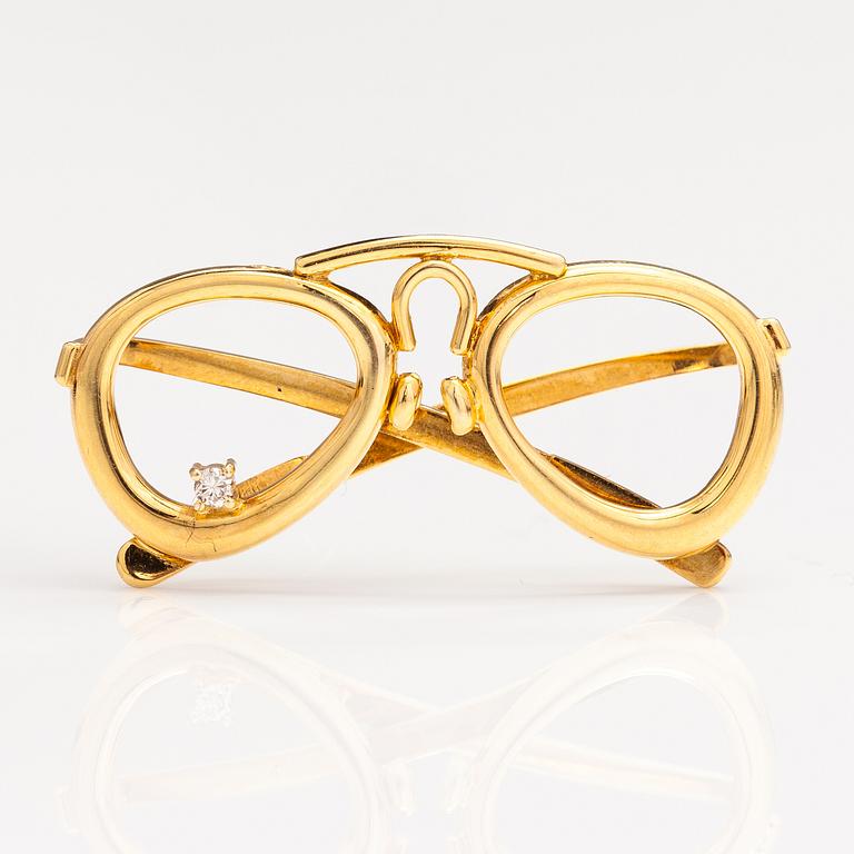 Riipus, 14K kultaa, timantti n. 0.025 ct.