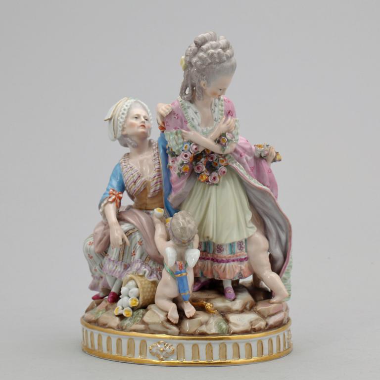 FIGURIN, porslin, meissen Marcolinistil, 1800-tal.