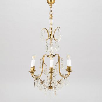 Paavo Tynell,  a mid-20th century '1465/6' chandelier for Taito, Finland.