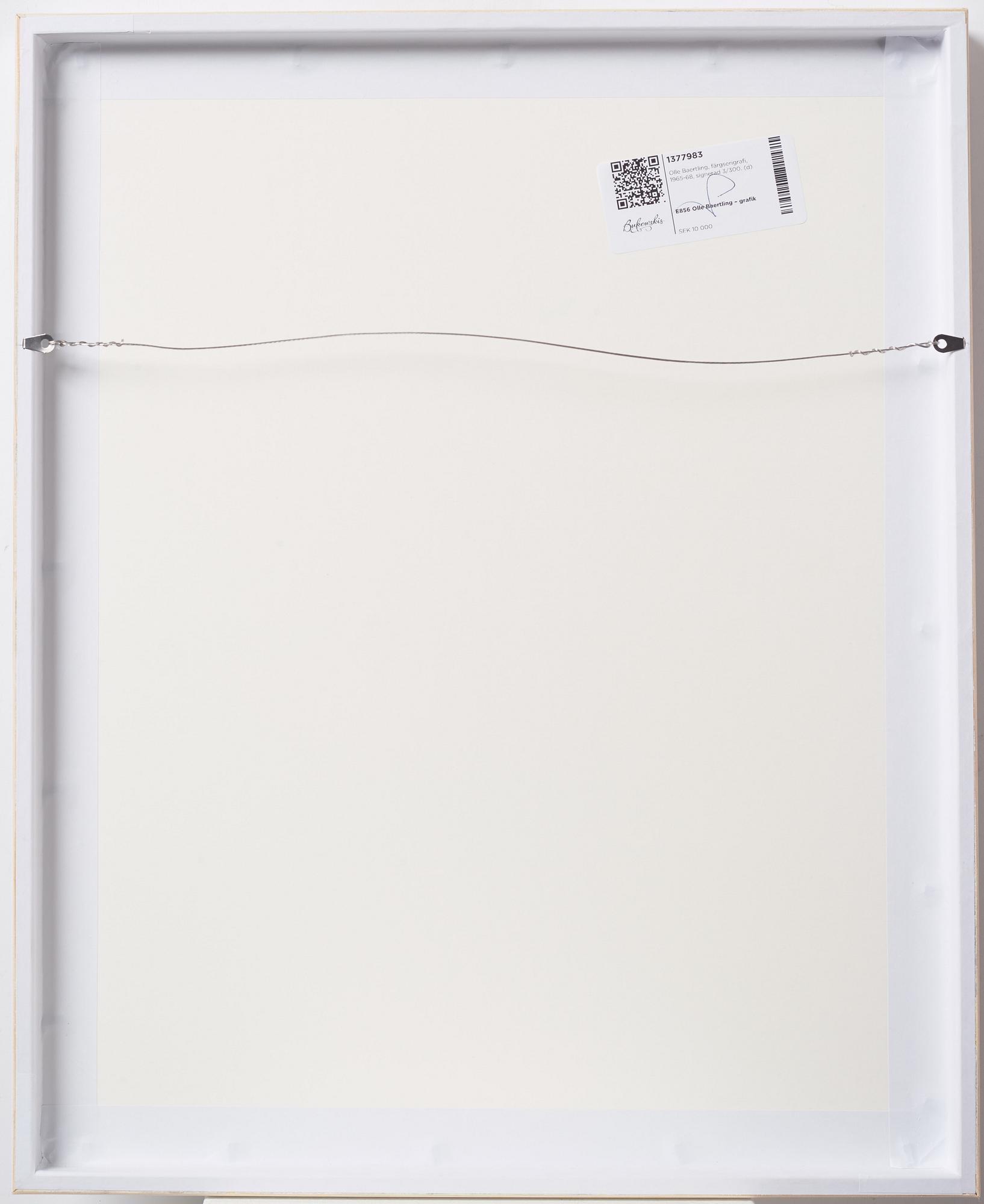 Olle Baertling, silkscreen in colours, 1965-68, signed 3/300.