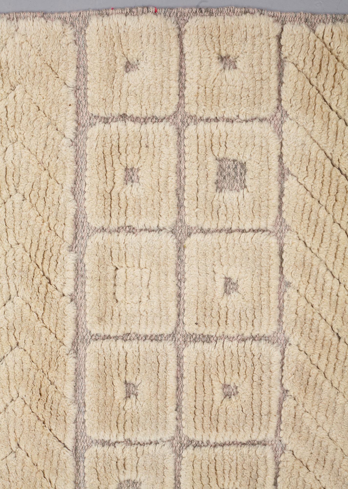 INGRID HELLMAN-KNAFVE , MATTO, "Haga", knotted pile in relief, ca 215 x 125,5 cm, signed IHK (Ingrid Hellman-Knafve), Sweden the 1950'-60's.