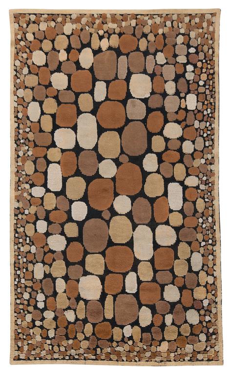 CARPET. Knotted pile. 265 x 158,5 cm. Sweden/Finland around 1950.