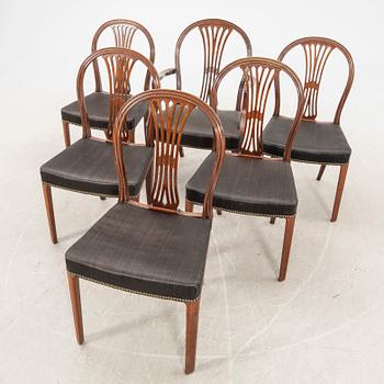 Stolar 6 st  möjligen Fritz Hansen 1900-talets första hälft.