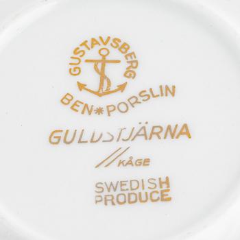 Wilhelm Kåge, mat- och kaffeservis, 73 delar, "Guldstjärna", Gustavsberg.