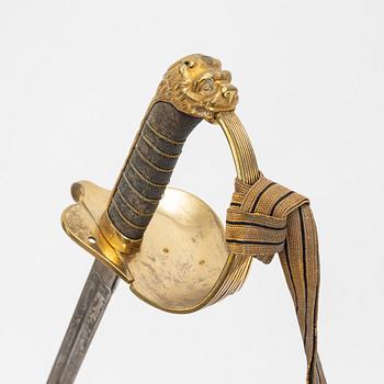 Sword, Swedish, model 1878-1915 for naval officer.