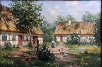 ODELMARK, F.W, oljemålning på duk, sign.