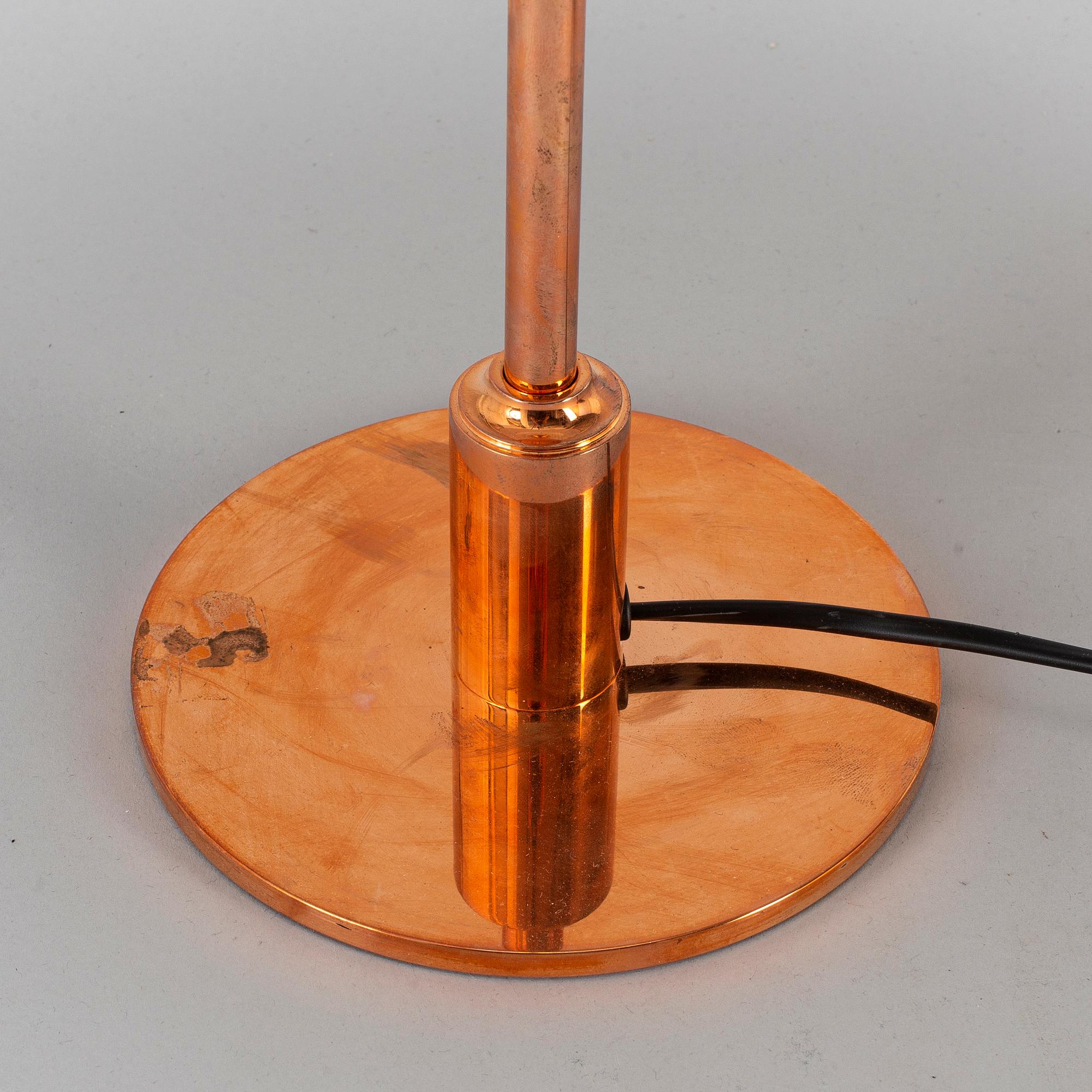 POUL HENNINGSEN, a '31/2-21/2' copper table lamp, Louis Poulsen Denmark.