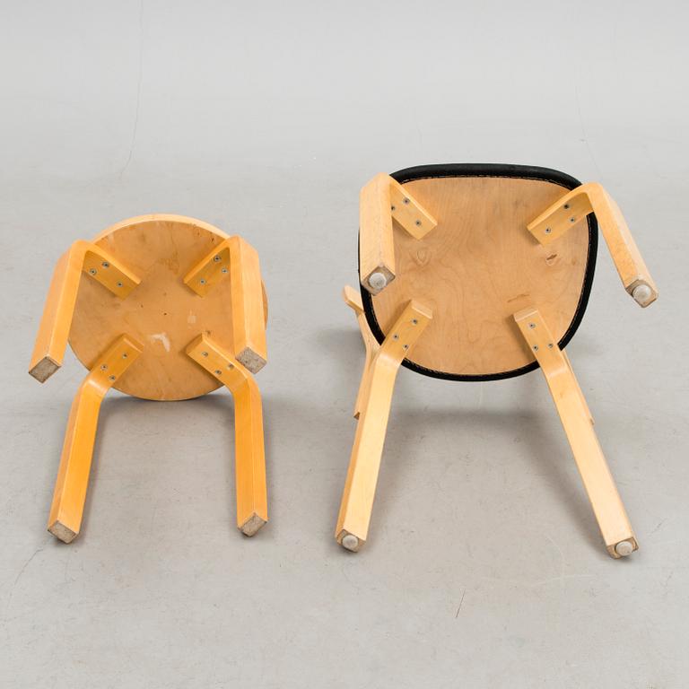 Model 69 Chair and E60 Stool by Artek.