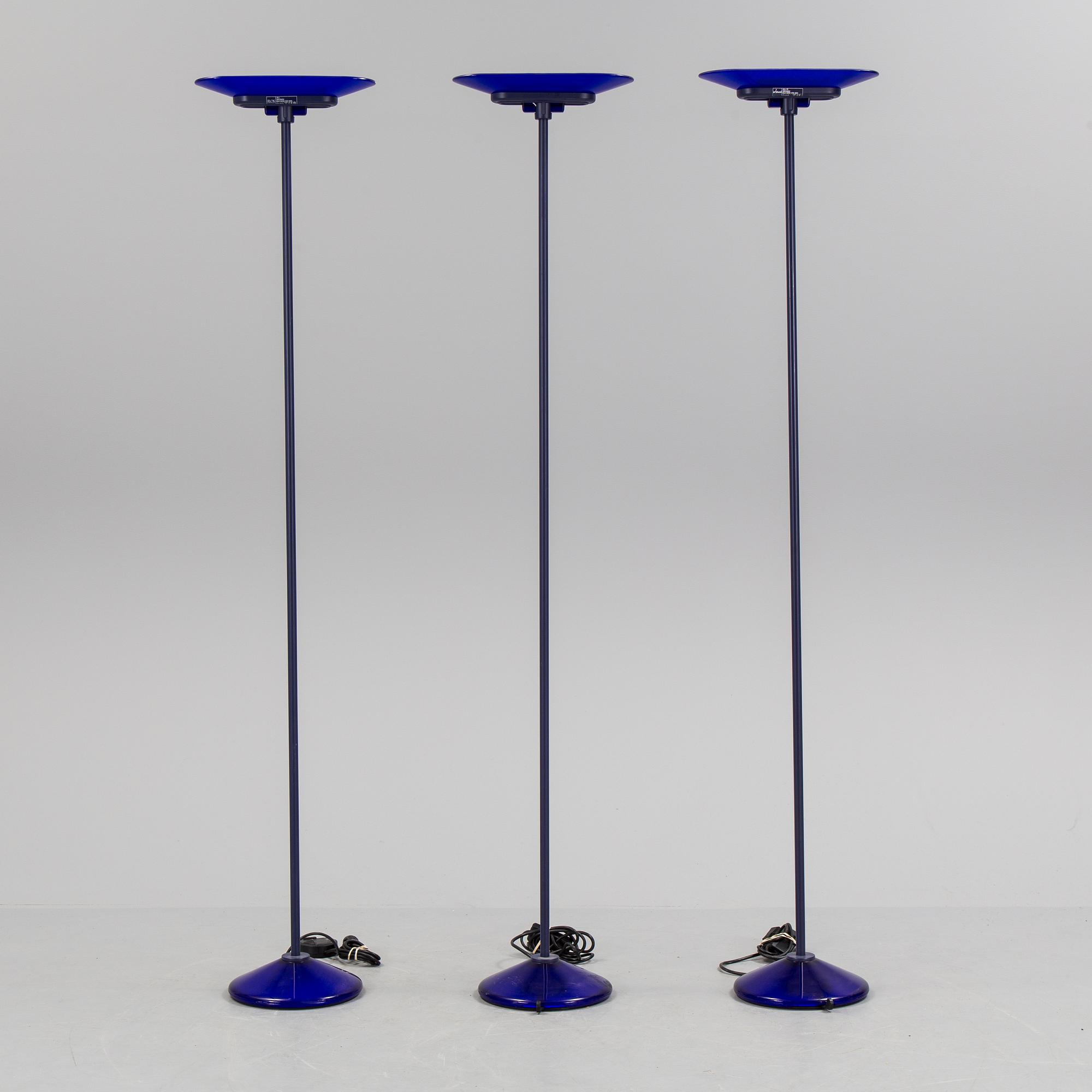 Three Jill 380 uplights by Arteluce late 20th century. Bukowskis
