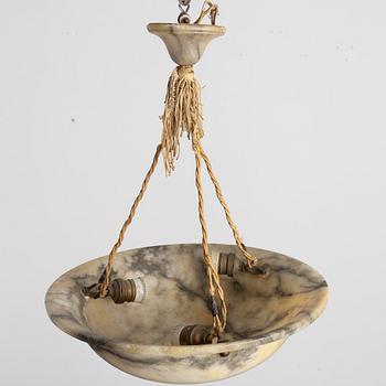 An alabaster ceiling lamp, 1920s.