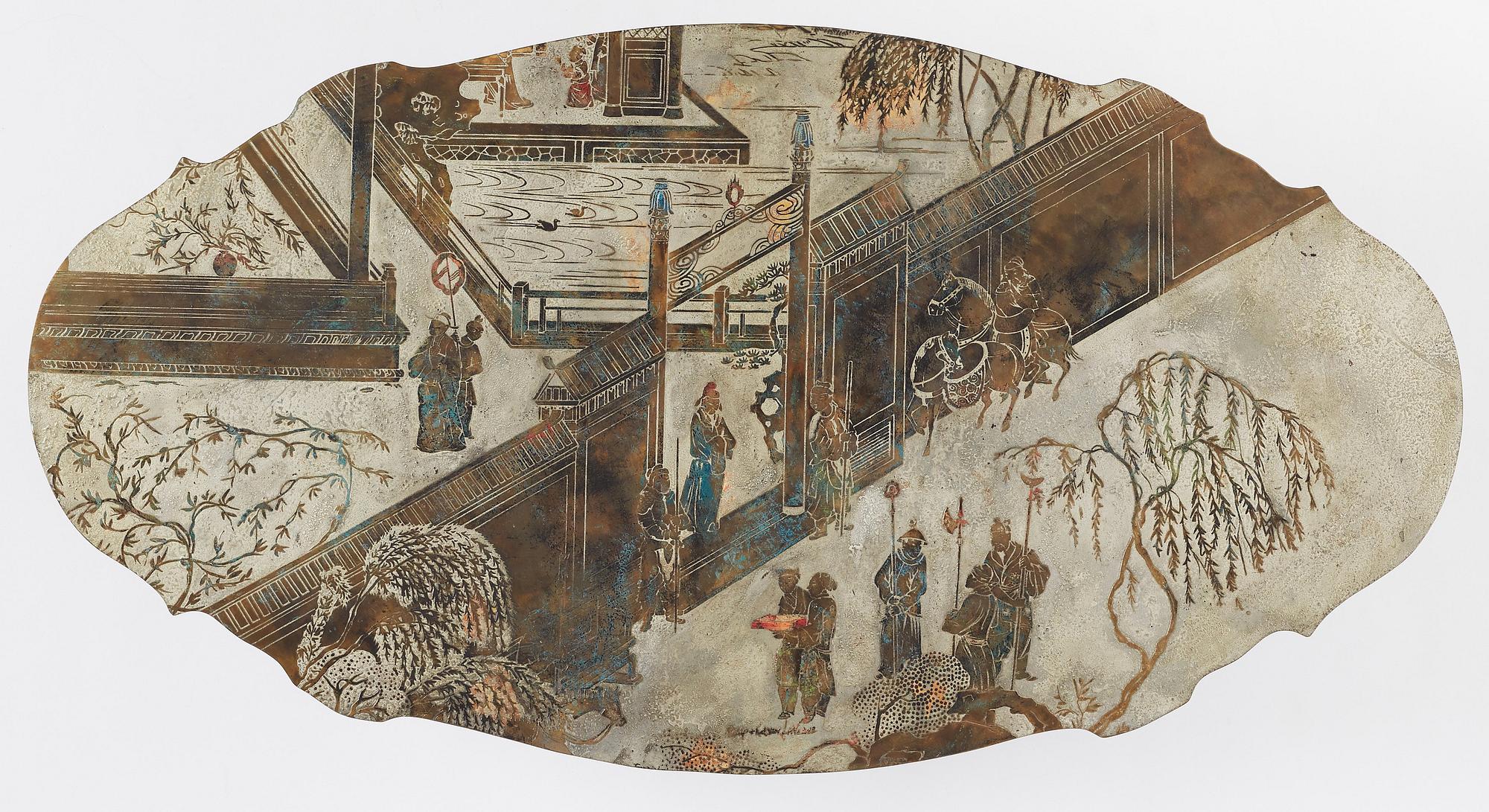 Philip & Kelvin LaVerne, a "Chang Boucher" coffee table, USA 1960s-70s.