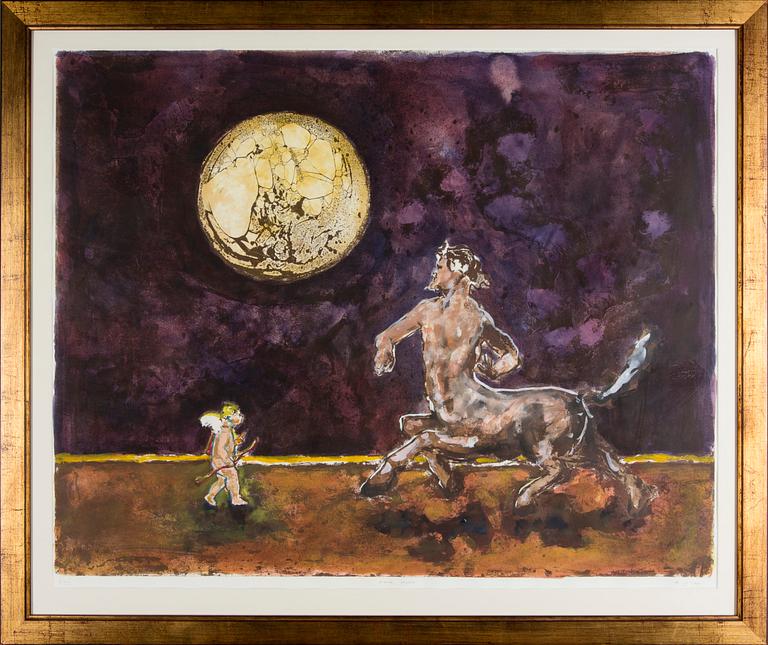ARTTI POHJANHEIMO, käsinväritetty litografia (pastelli) signeerattu AP, päivätty VII 2000, numeroitu 1/1 XXX.