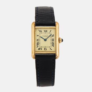 CARTIER, Tank Vermeil, wristwatch, 20,5 mm.