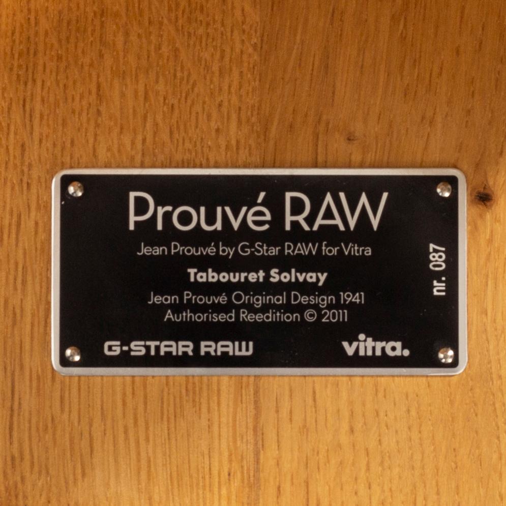 JEAN PROUVÉ, Prouvé Raw Tabouret Solvay, no 087,  G-Star Raw, limited edition, for Vitra 2011.