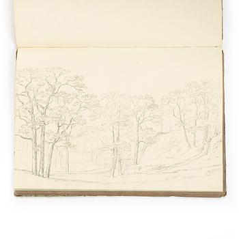 Carl Johan Fahlcrantz, Sketchbook with 28 topographical pencil drawings.