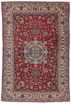 298. A rug, semi-antique, Nain Tuteshk, signed Sadegh Naini, ca 214 x 148 cm.