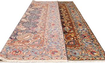 A pictorial Kashmar carpet, approx. 367 x 278 cm.