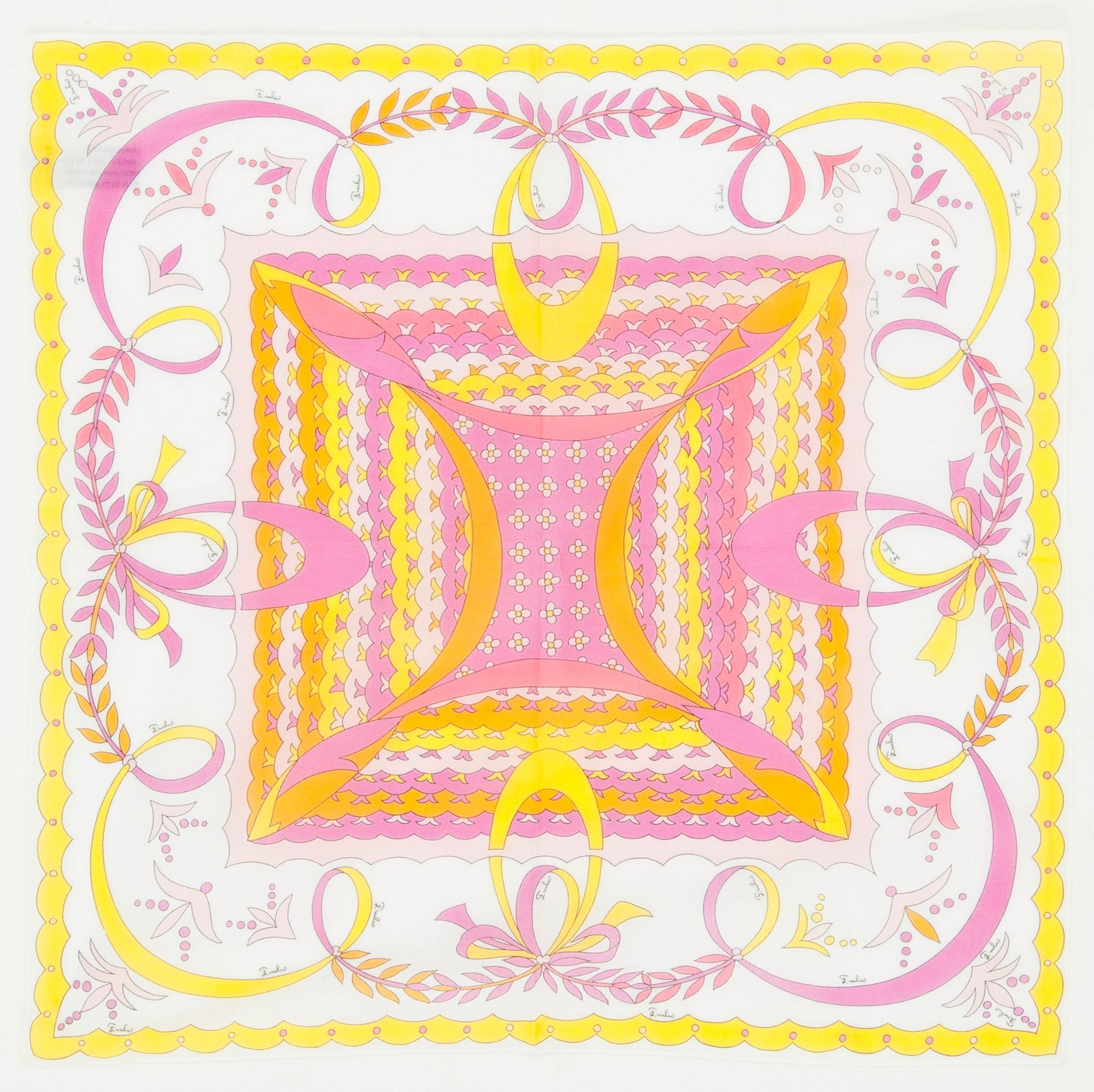 EMILIO PUCCI, three pairs of cotton handkerchiefs.