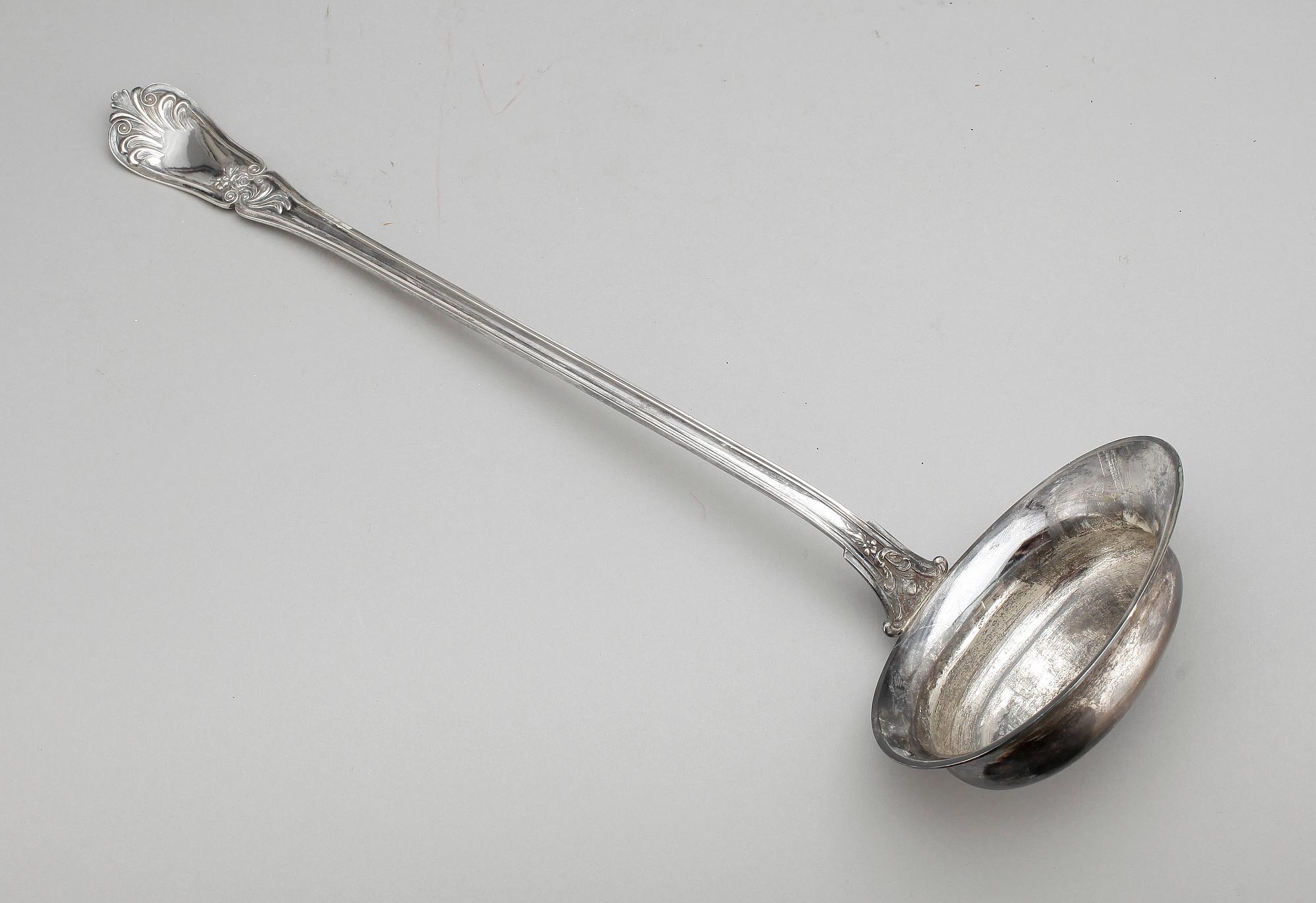 SOPPSLEV, silver, Carl August Nilsson, Malmö, 1885. Vikt ca 300 gram.