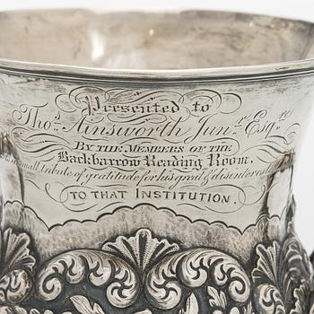 A sterling silver bowl, John Evans II,  London England 1838.