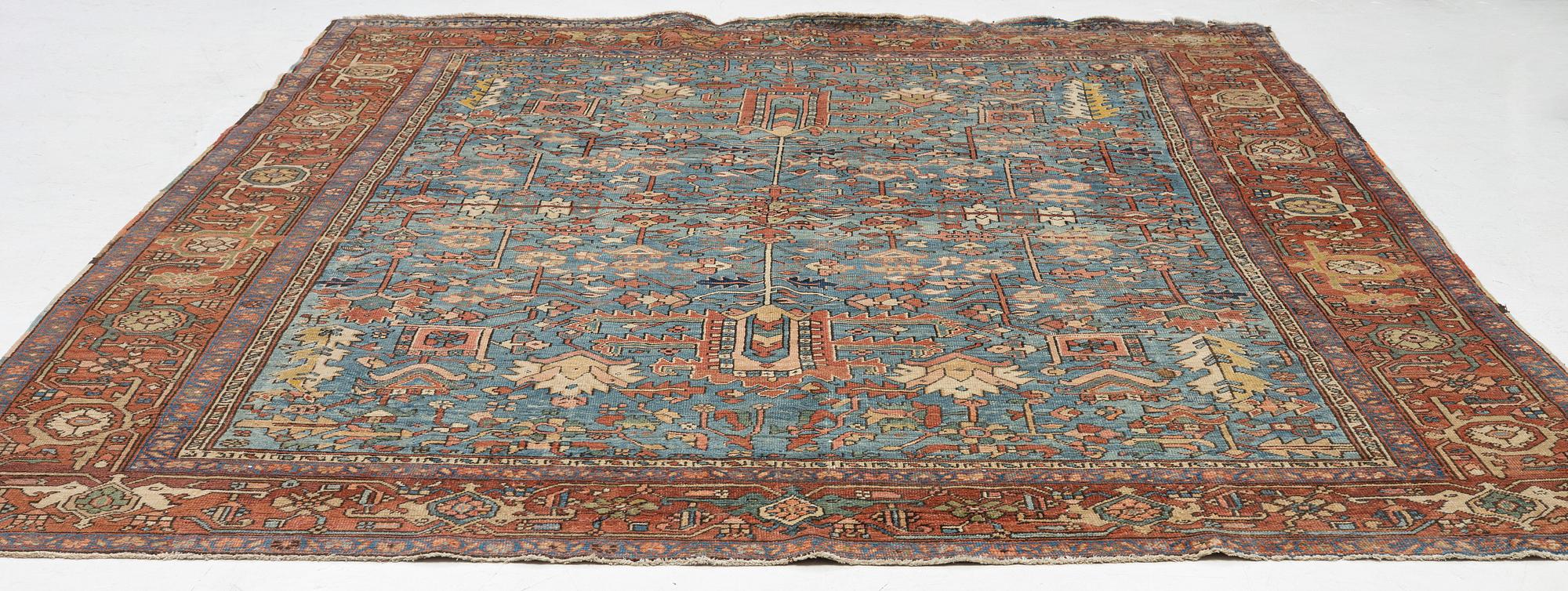Carpet, Heris, approx. 355 x 290 cm.