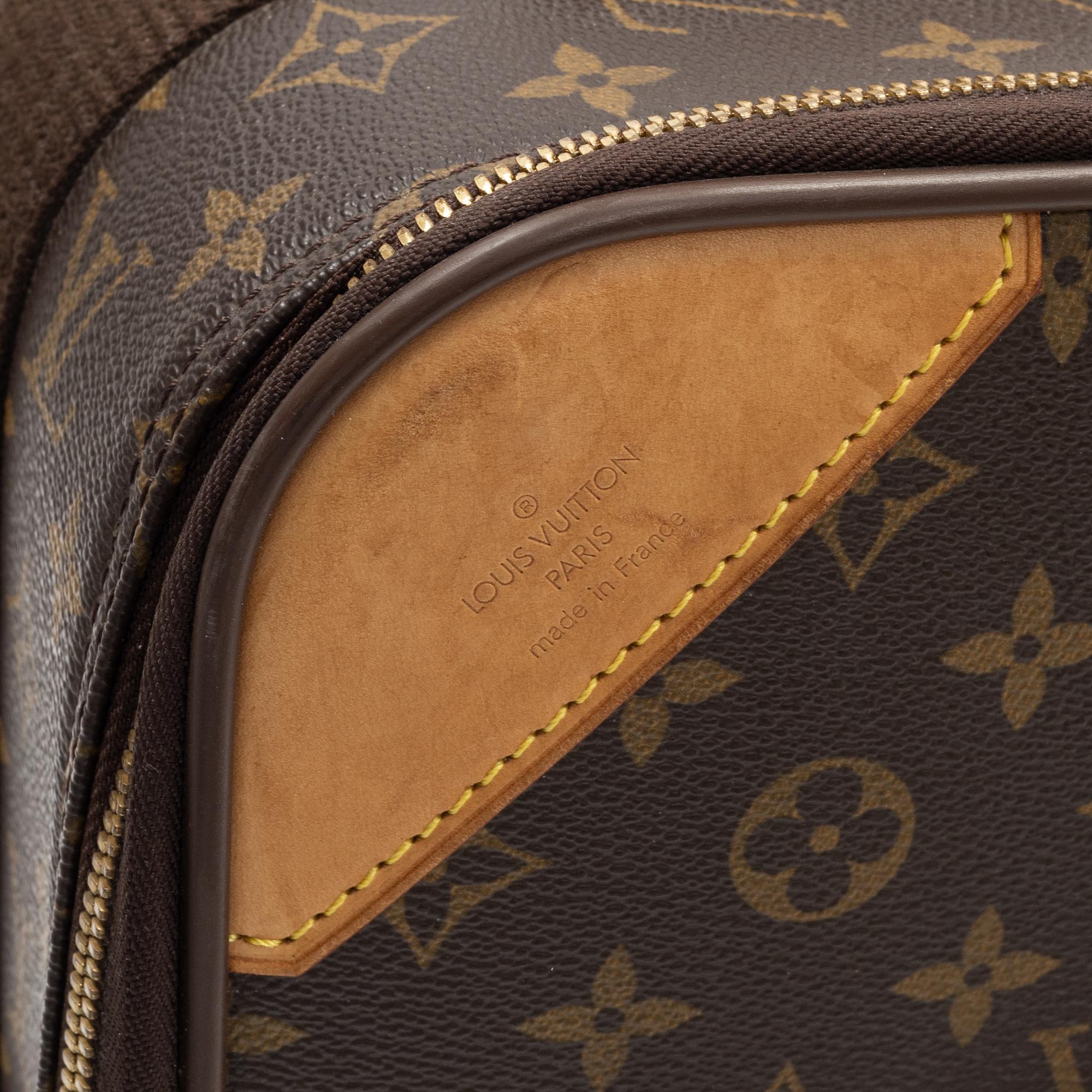 A monogram printed leather Pegase 45 cabin bag by Louis Vuitton. Bukowskis