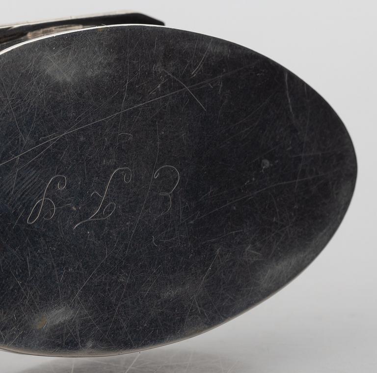 Two Swedish Silver Boxes, first half of the 19th Century.