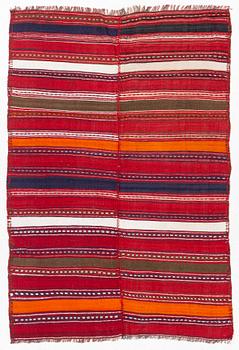A Djajim rug, Aliabad, Hunza district, c 196 x 132 cm.