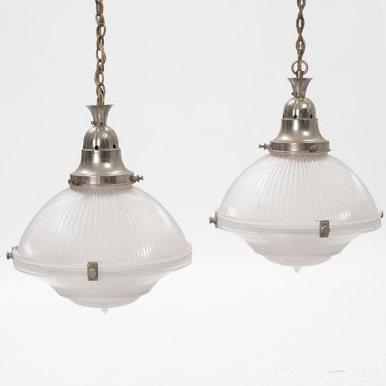 Taklampor, ett par, 1930-40-tal,