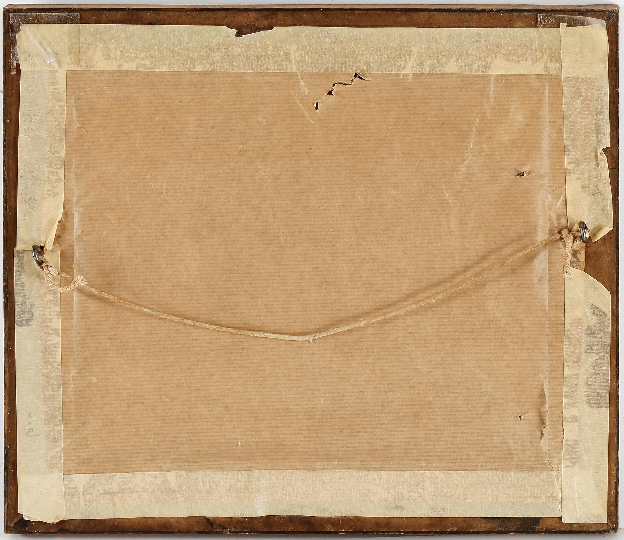 OKÄND KONSTNÄR, olja på pannå, 1700/1800-tal.