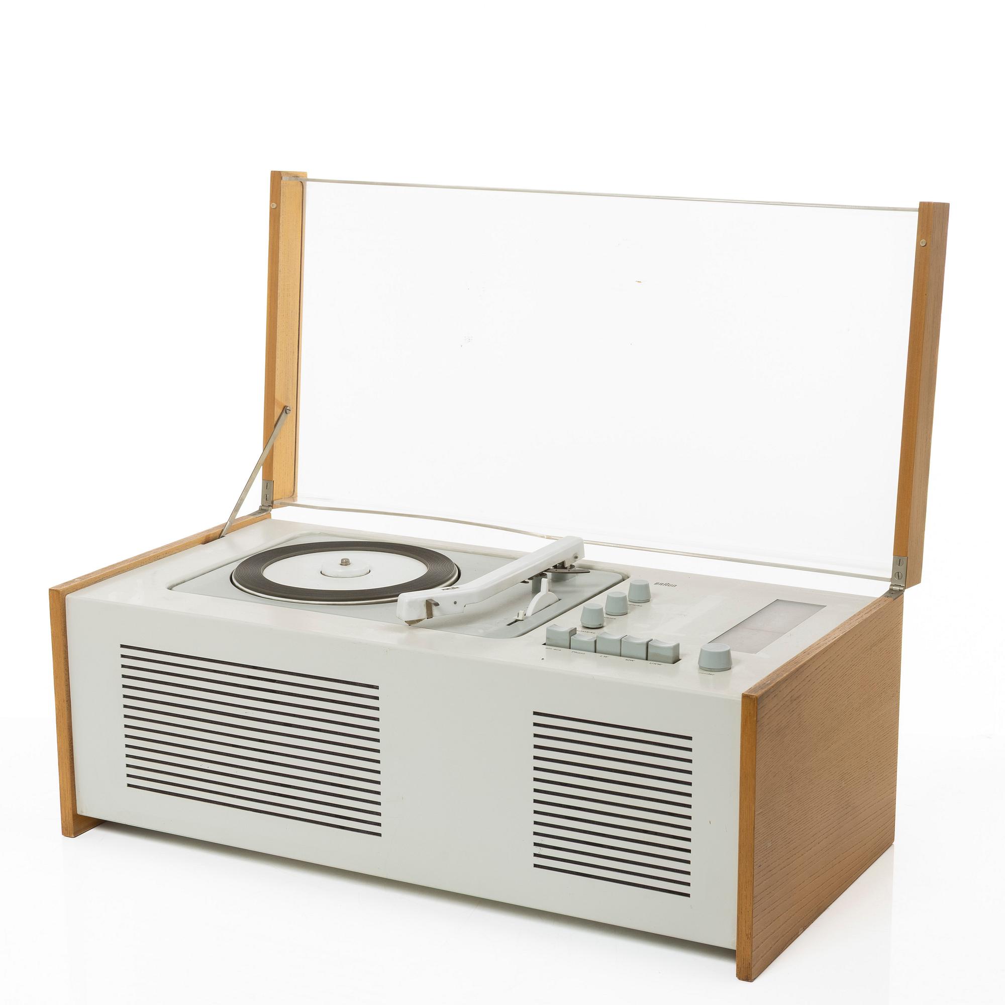 Dieter Rams, & Hans Gugelot, radiogrammofon, "SK 61-S", Braun, Tyskland.