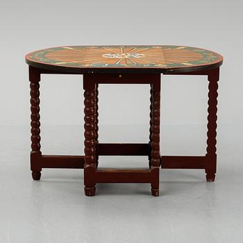A painted Baroque style gate-leg table, early 20th Century.