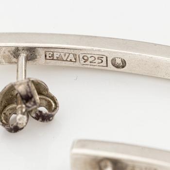 Efva Attling three pair of silver earrings.