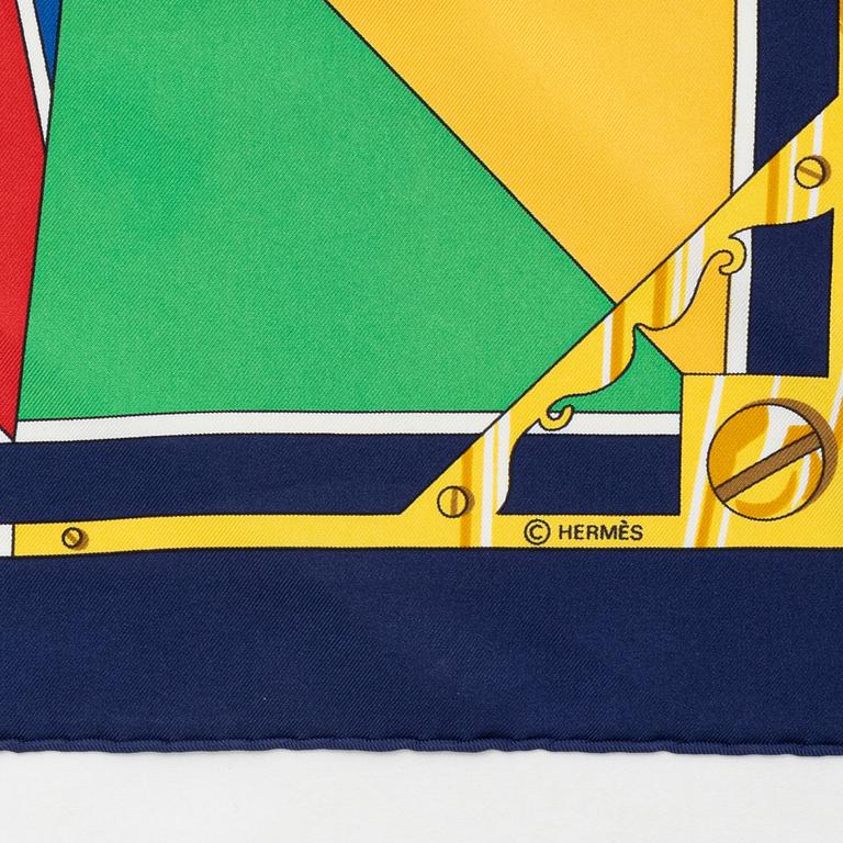 Hermès, scarf, "Sextants".