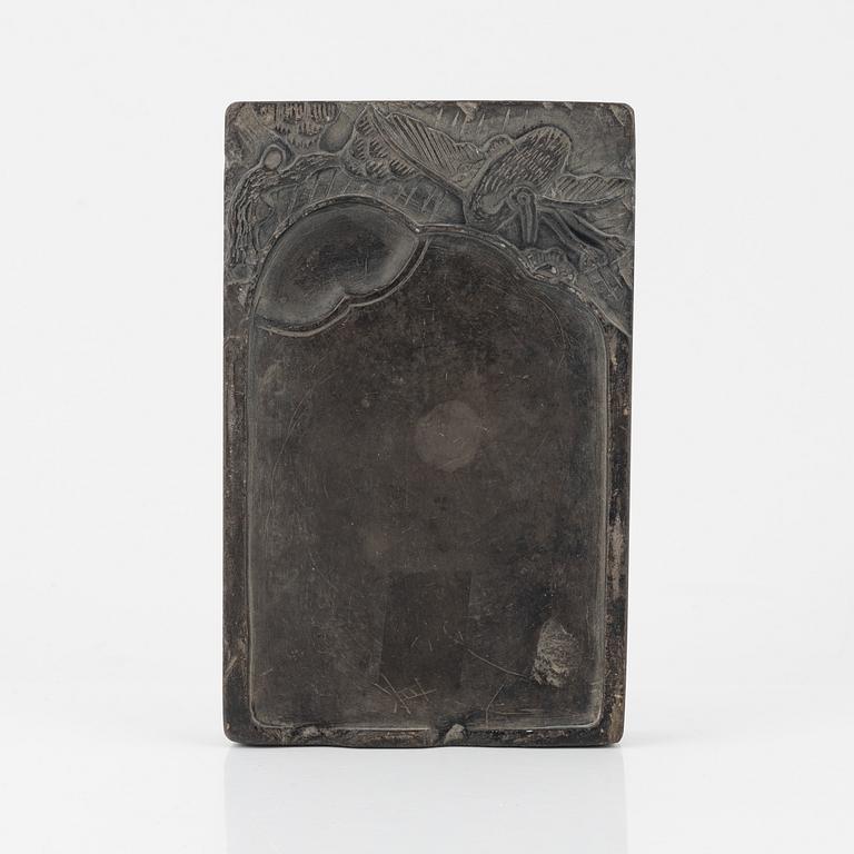 A Chinese inkstone, Qing dynasty.