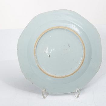 Tallrikar, 16 st, porslin, Kina, Qianlong (1736-95).