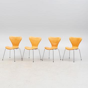 Arne Jacobsen, chairs, set of 4, "Series Seven", Fritz Hansen, Denmark 1997.