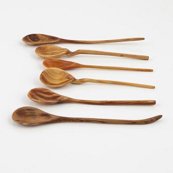 Magnus Ek, a set of six wood spoons for Oaxen Krog.